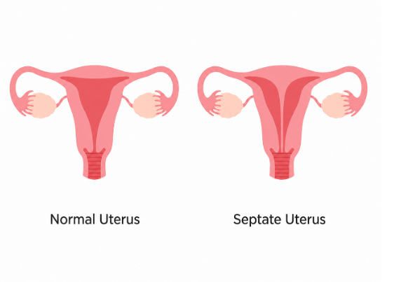 Comparison between normal vs septate uterus